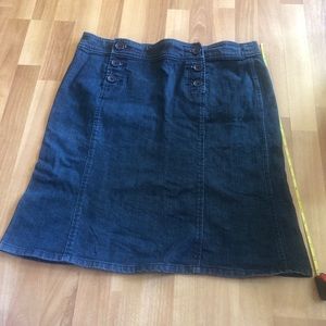 New York and Company Sailor Inspired Denim Skirt